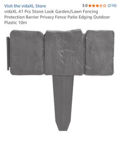 40 Pcs Plastic Garden Edge Fencing: Define Your Garden Borders Easily, New .