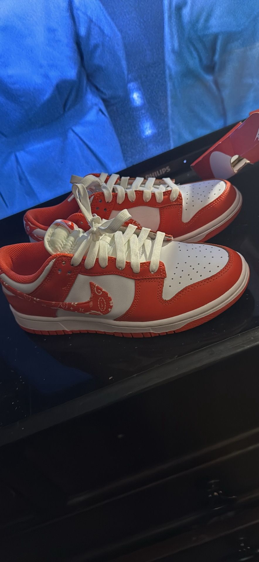 Orange And White Dunks