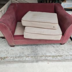 Sofa Loveseat And Single Loveseat (Red)