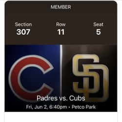 Padres Vs Cubs Ticket