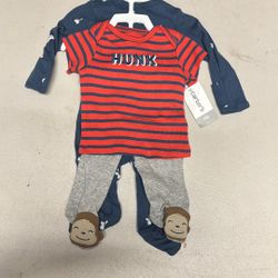 Baby Boy 3 PCs Set Size Newborn 