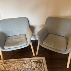 Accent Chairs (2) Light Blue