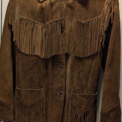 Ladies, Suede, Fringe Jacket 