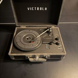 Vitrola Record Player And Records