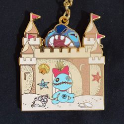 DISNEY Loungefly Stitch Sandcastle Keychain (Price Is Firm) Wallet In Profile 🤩