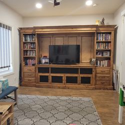 Entertainment Center  Solid Wood Custom Made