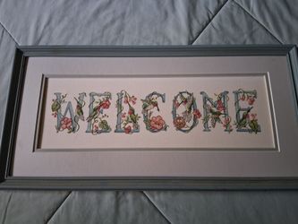 Framed WELCOME Sign