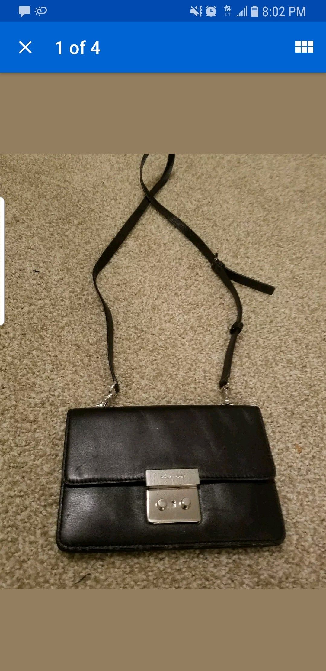 Michael Kors black messenger bag