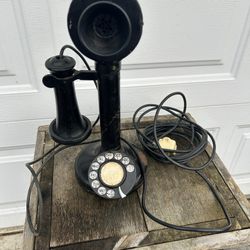 Antique telephone, not a reproduction in good condition. Comes with cord and handset. The dial works smoothly.   $100, cash or Venmo, meet in person s