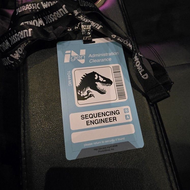 Jurassic World Rebirth Dolby Midnight Showing Lanyard ID Badge