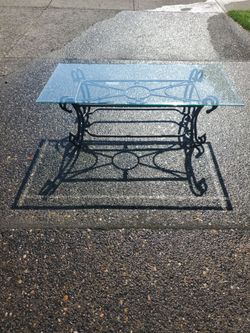 Glass and metal Coffee/Cocktail table.