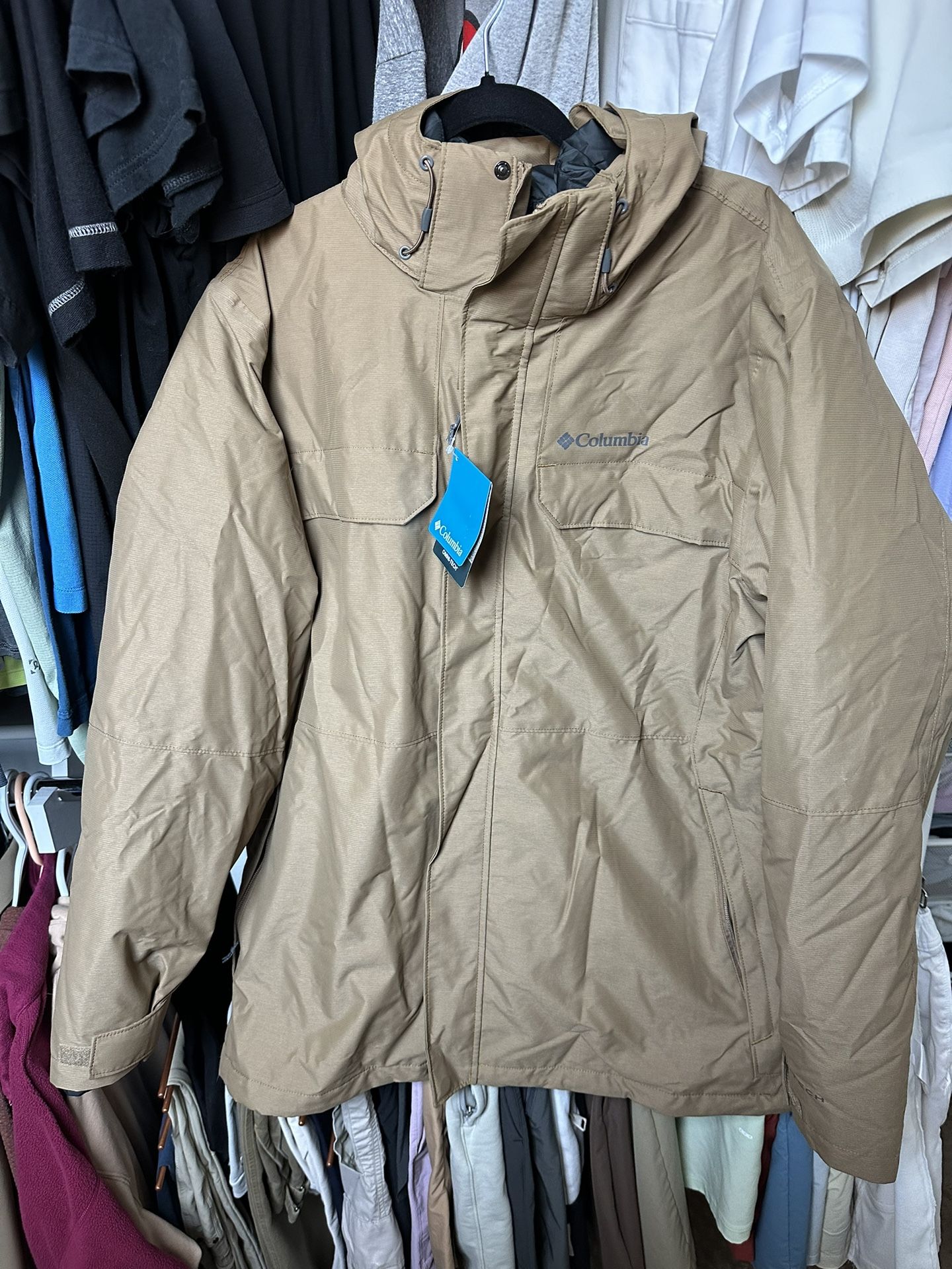 columbia men jacket cloverdale interchange jacket，size L