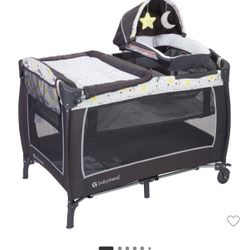 Babytrend Portable Playard with Changing Table and Bassinet