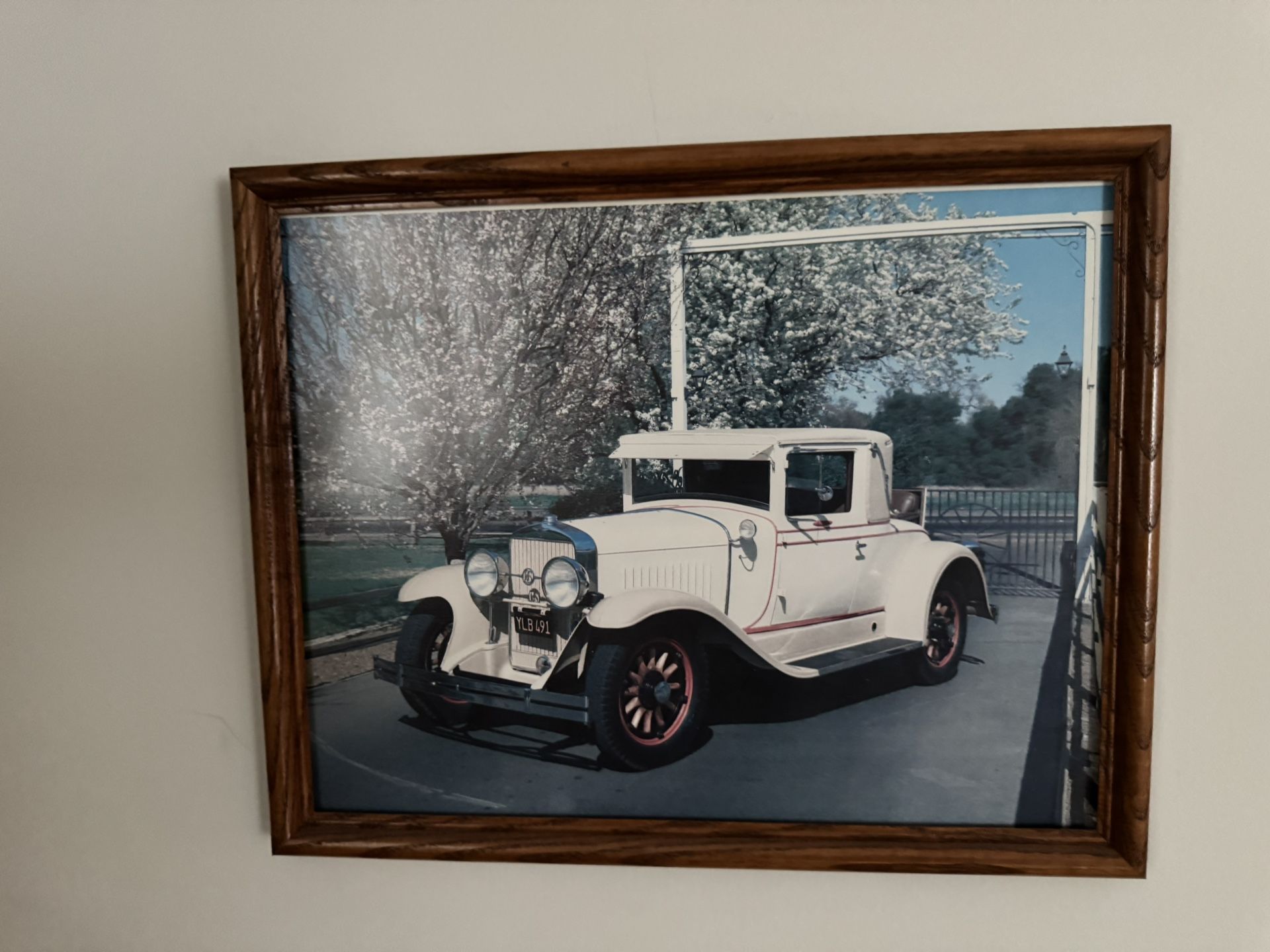 Framed Antique cars 