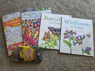 Coloring books, 4 and Twistable Colored Pencils