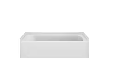 60 in. x 30 in. Soaking Bathtub with Right Drain in White