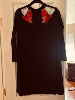 Black dress long sleeve size L