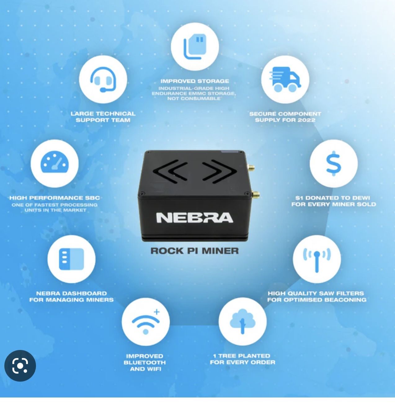 Nebra HNT Indoor Hotspot Miner 915 MHz (ROCK Pi Version)