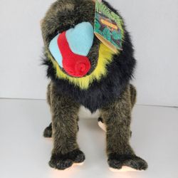 Vintage K & M International Mandrill Baboon Monkey Plush Animal  13" 1993 NWT 