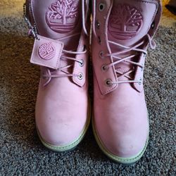 Women's Pink Timberland Boots 
