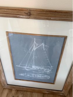 Sail boat sketches Framed Pictures Artwork