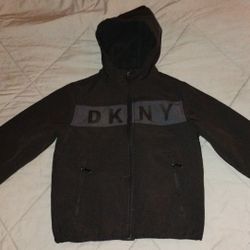 Boys DKNY jacket W/Hoodie Size 7