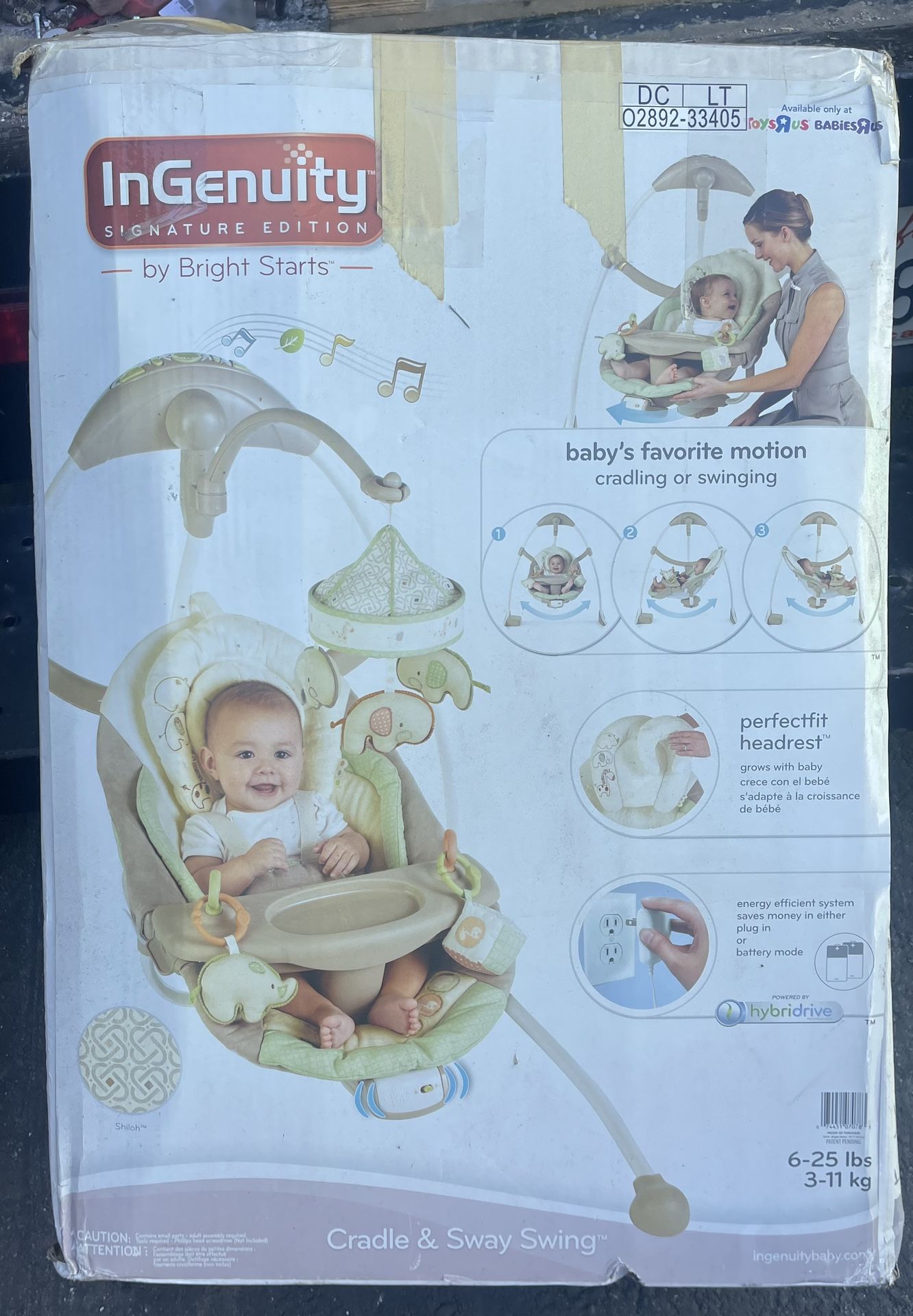 Bright Starts- InGenuity Cradle And Sway Swing