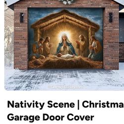 Garage Door Cover- Nativity Scene - Christmas 