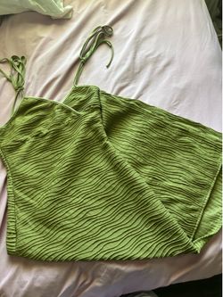 Long green dress