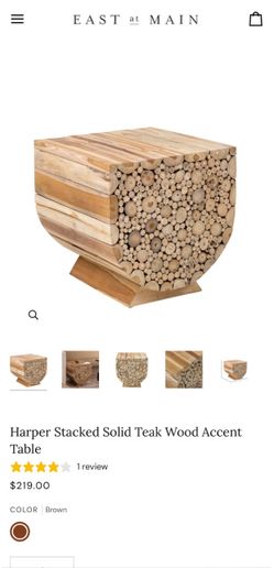 Harper Stacked Solid Teak Wood Accent Table