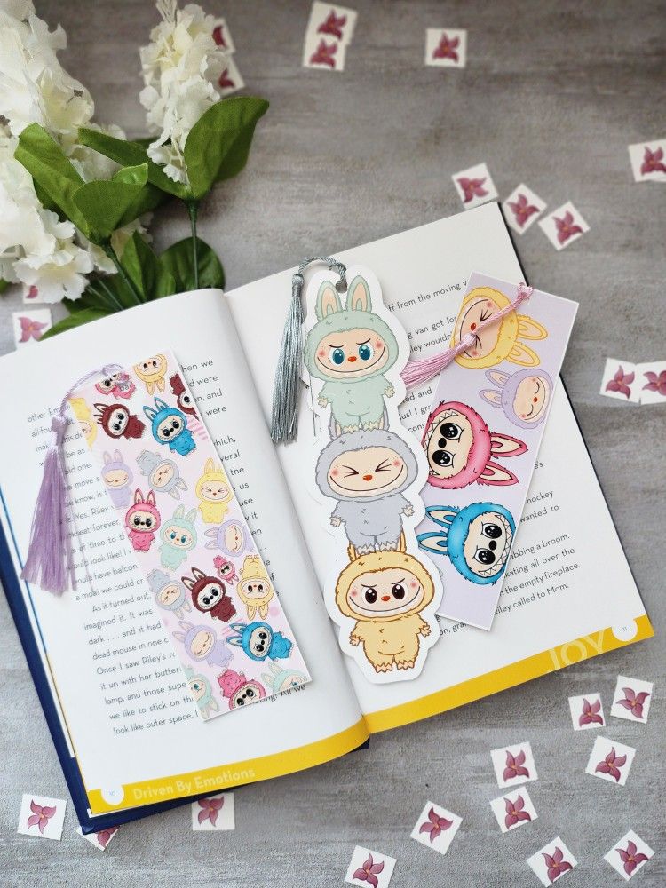 Labubu Bookmarks - Laminated Bookmarks $5