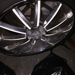 24" Wheels For Sale With 1 New Tire