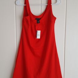 New York & Company, Hot Red Dress, New with tag 100% cotton, Sz,XSmall, Knee length,
