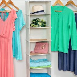 Honey Can Do 6-Shelf Bamboo Sweater Organizer, Natural