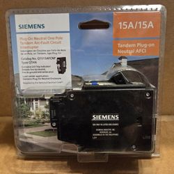 Siemens 15 Amp 1-Pole Combination AFCI Plug-On Neutral Circuit Breaker