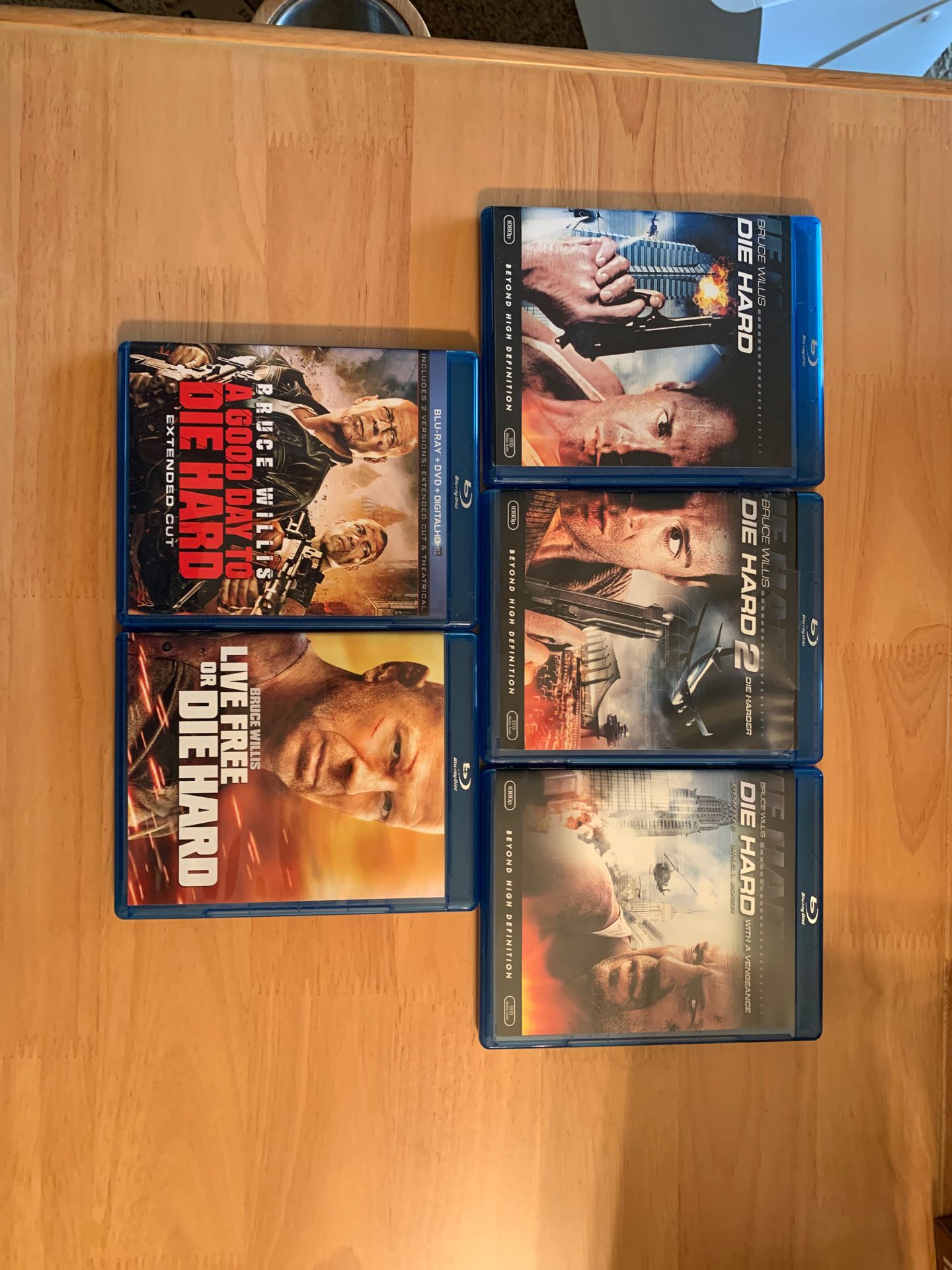 Lot of 5 Die Hard Blu-ray Discs