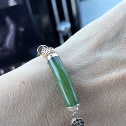 14k Jade Gold Bracelet 