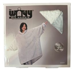 The Wayy Big Hoodie One Size Fits Most Wearable Blanket Unisex - Gray