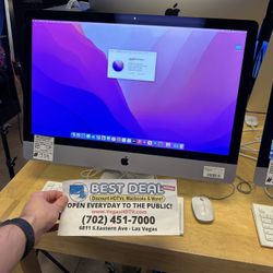 Apple 27” iMac - 3.4 Quad Core i5 - 8GB of RAM - 1.03TB Fusion - 2017