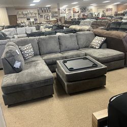 Ashley Grey Family Sectional w/ Double Chaise 💥