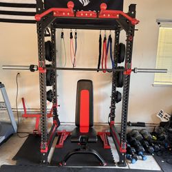 Power Rack & Olympic Weight Set