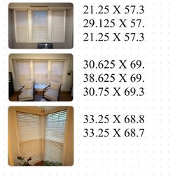 Set of  8:  BALI Faux wood Blinds