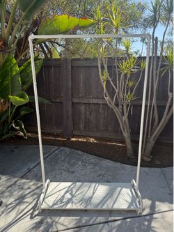 Clothing rack - metal frame - modern industrial - $40 OBO
