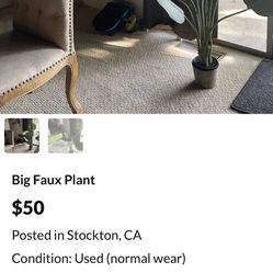 Big Faux Banana Plant