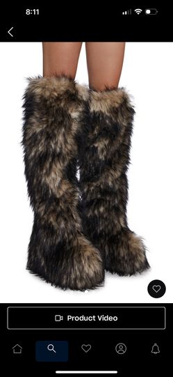 Faux Fur Boots By Dolls Kill Women’s Size9