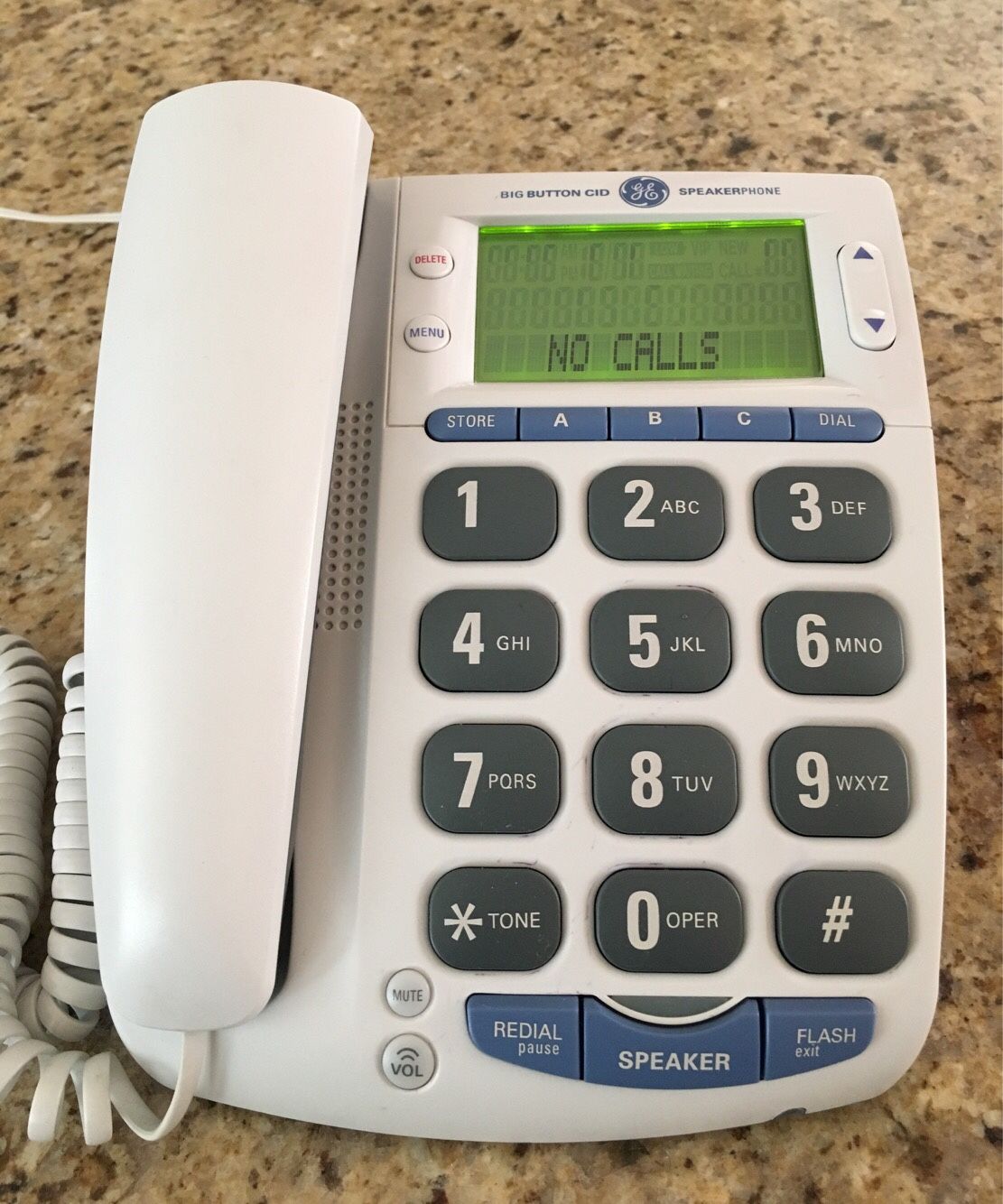 GE Big Button Corded CID Speakerphone Model 29369GE-1-A Speakerphone