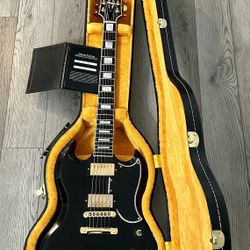 2020 Gibson SG Custom Shop Electric Guitar Ebony Finish Gold Hardware