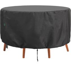 Brandnew  Round Patio Table Cover, 420D Patio Furniture Covers Waterproof, Outdoor Table and Chairs Cover, 72''D x 28''H