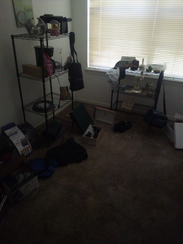 2 Metal Shelves And More