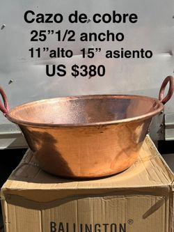 Cazo Chicharrónero Artesanal De Cobre Martillado 